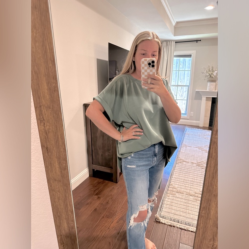 Cable & Gauge Green Oversized Relax Fit Top